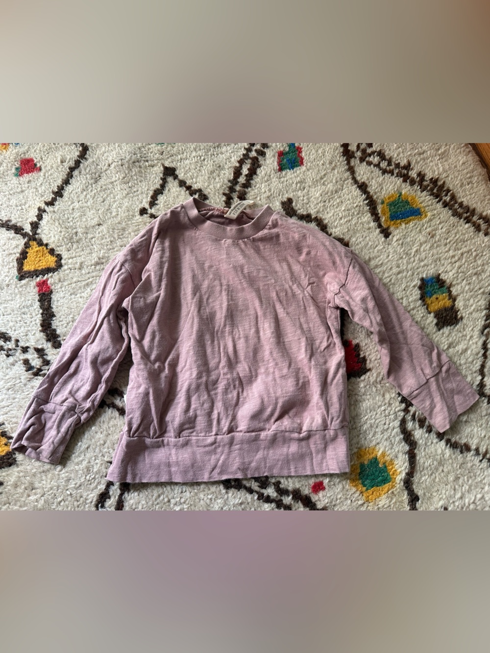 Childhoods Clothing slub boxy sweatshirt in wood rose, 2T